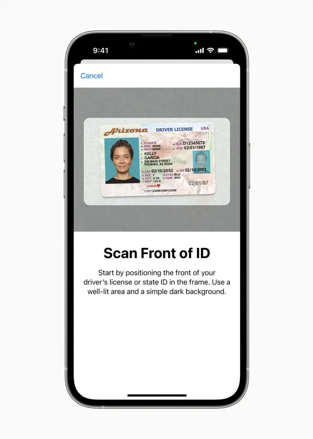 Arizona erlaubt als erster Bundesstaat Führerschein im Apple Wallet 3 Apple Wallet Führerschein
